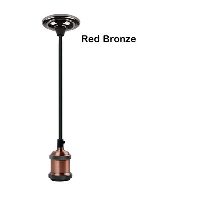 Hcnew Vintage Edison Soclu de bază E27 E26 Aluminiu Bronz Auriu Suport lampă Retro Corpuri de iluminat Suport lampă suspendat Decor pentru casă