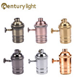 6 spalvų retro varinis „pasidaryk pats“ lempos laikiklis su jungikliu E26 E27 „Edison Vintage“ apšvietimo varžto lizdas, antikvarinis žalvarinis lempos laikiklio tvirtinimas