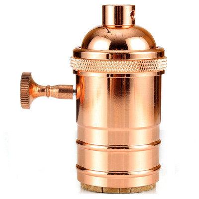 6 spalvų retro varinis „pasidaryk pats“ lempos laikiklis su jungikliu E26 E27 „Edison Vintage“ apšvietimo varžto lizdas, antikvarinis žalvarinis lempos laikiklio tvirtinimas