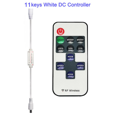 DC5-24V mini-alalisvoolujuhe 9 võtmega dimmeri LED-kontroller koos juhtmeta raadiosagedusliku kaugjuhtimispuldiga mudelile 5050 5730 2835, ühevärviline valgusriba, neoontoru