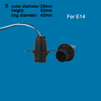 E14 E12 B22 E10 Държач на цокъла с винтова основа за крушка на електрическа лампа