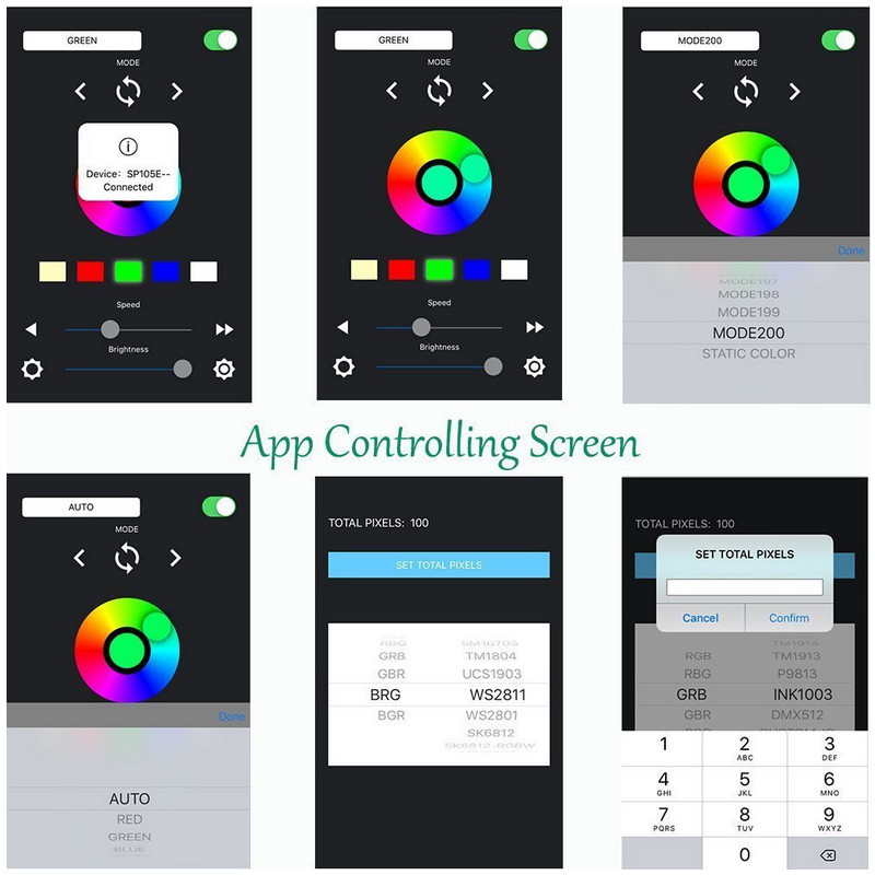 SP108E wifi WS2811 WS2812B Led glazbeni kontroler SP107E SK6812 SP105E Bluetooth APA102 SP110E WS2801 Pixels Led traka DC5-24V