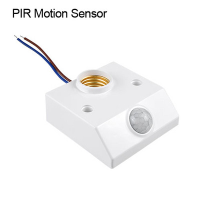 Αμπούλα LED E27 Βιδωτή υποδοχή λάμπας με διακόπτη αισθητήρα κίνησης PIR E27 Υποδοχή λαμπτήρα Edison AC 90V-265V