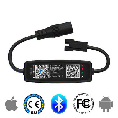 WS2812B SK6812 WS2811 Адресируема LED лента контролер за осветление Bluetooth музика с микрофон дистанционно приложение за стая на открито DC5-24V