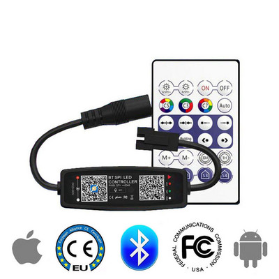 WS2812B SK6812 WS2811 Адресируема LED лента контролер за осветление Bluetooth музика с микрофон дистанционно приложение за стая на открито DC5-24V