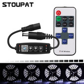 Vienkrāsains LED sloksnes gaismas kontrolieris Bluetooth APP pogas tālvadības pults 5050 2835 SMD COB lentes apgaismojumam DC5-24V BT reostatam