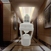 Priză 100-240V Convertor E27 PIR Senzor de mișcare Baza lămpii Adaptor comutator inteligent pentru garaj Subsol Verandă Depozitare