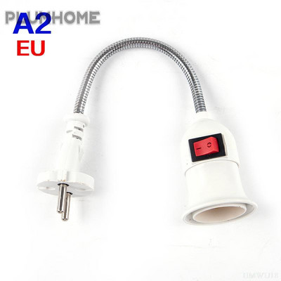 E27 lankstus prailginimo keitiklis LED šviesos lempos lemputės prailginimo adapterio lizdas sieninis lizdas lempos pagrindo laikiklis varžtinis lizdas EU JAV kištukas