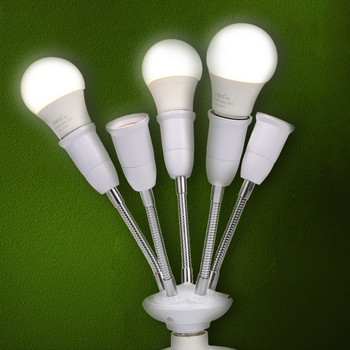 Универсална основа на лампата E27 85-285V Регулируема тръба LED крушка Удължител Държач за лампа 2/3/4/5 Гнездо за преобразуване на адаптер за глава