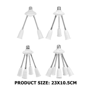 Universal E27 Lamp Base 85-285V Adjustable Tube LED Light Bulb Extension Lamp Holder 2/3/4/5 Head Adapter Conversion Socket