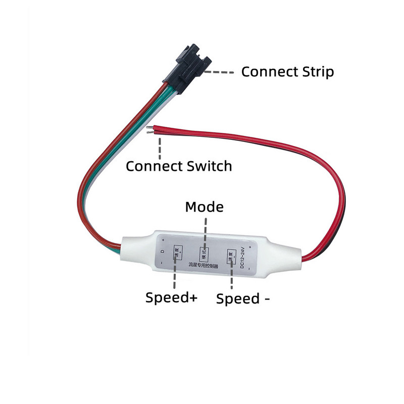 Πίνακας ελεγκτή LED DC5-24V Reflux Pixel Controller για WS2811 Λευκό/Ζεστό λευκό τρεχούμενο νερό που ρέει Φωτιστικό ιπποδρομιών