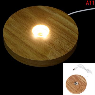 Išmanusis namas Naujas medinis šviesos pagrindas, įkraunamas medinis LED šviesos besisukantis stovas