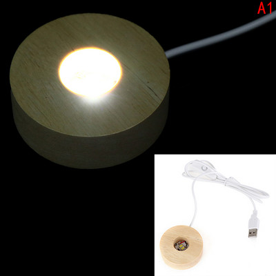 Išmanusis namas Naujas medinis šviesos pagrindas, įkraunamas medinis LED šviesos besisukantis stovas