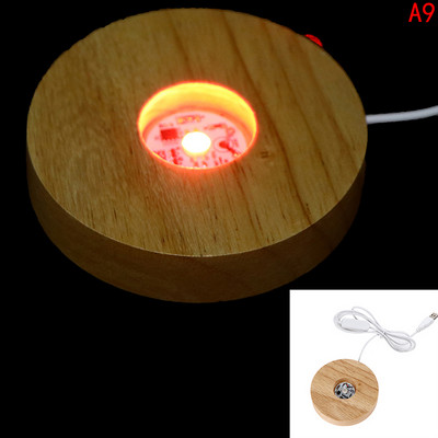 Išmanusis namas Naujas medinis šviesos pagrindas, įkraunamas medinis LED šviesos besisukantis stovas