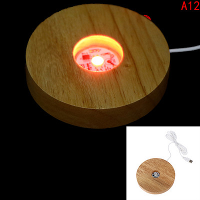Išmanusis namas Naujas medinis šviesos pagrindas, įkraunamas medinis LED šviesos besisukantis stovas