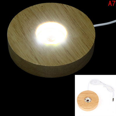 Išmanusis namas Naujas medinis šviesos pagrindas, įkraunamas medinis LED šviesos besisukantis stovas