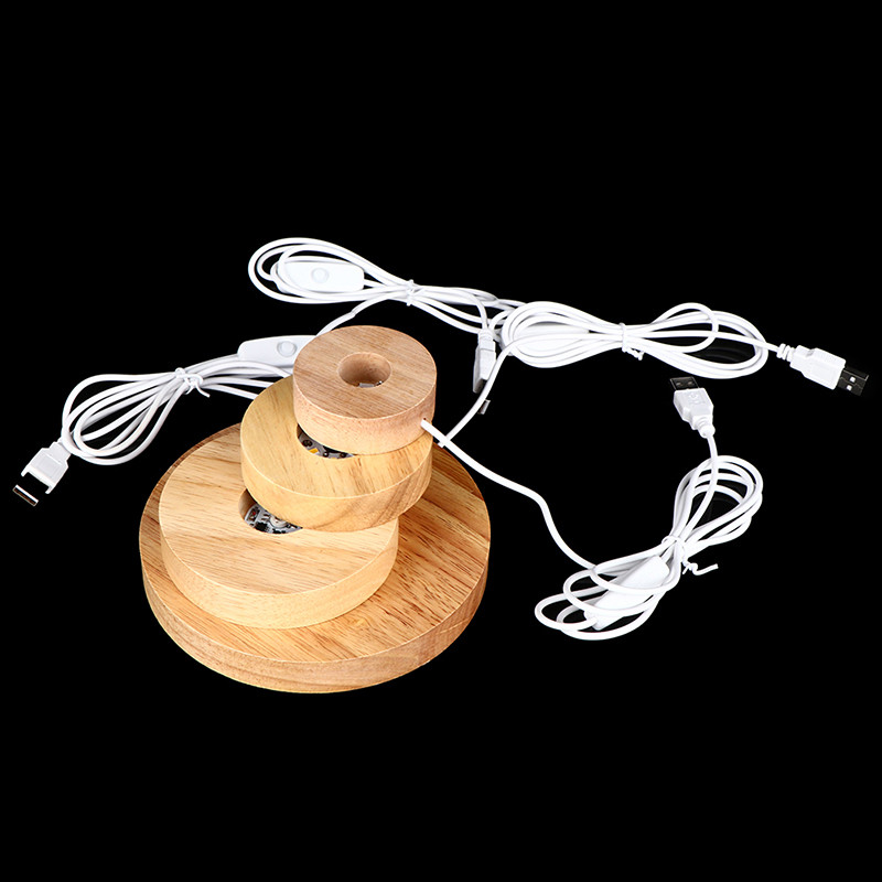Išmanusis namas Naujas medinis šviesos pagrindas, įkraunamas medinis LED šviesos besisukantis stovas