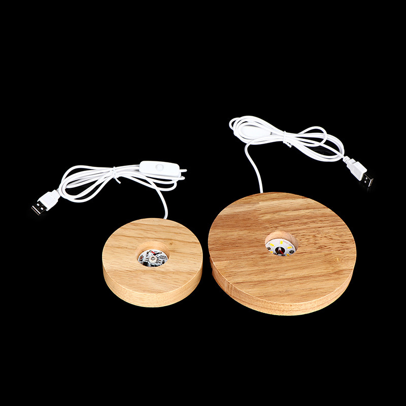 Išmanusis namas Naujas medinis šviesos pagrindas, įkraunamas medinis LED šviesos besisukantis stovas