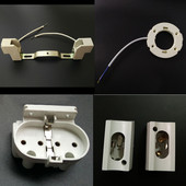 Lampă LED Pottery R7S 118mm 78mm S14S S14D Adaptor/ E27 Corp alb Plastic 2G11 GX53 Soclu Diferite modele de baze Livrare gratuită