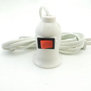 Καλώδιο 2,5m AC Καλώδιο τροφοδοσίας E27 Λαμπτήρας LED Βάσεις Υποδοχή Υποδοχή Καλώδιο επέκτασης καλωδίου διακόπτη βύσματος ΕΕ ΗΠΑ για κρεμαστό λαμπτήρα κρεμαστό