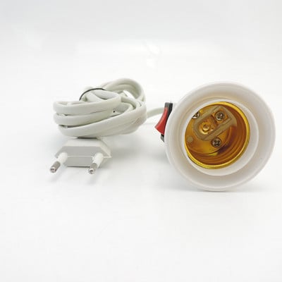 Cablu cablu de alimentare CA de 2,5 m Bază de bec cu LED E27 Suport priză UE US cablu de prelungire a comutatorului pentru bec suspendat