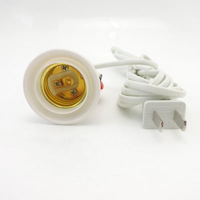 Cablu cablu de alimentare CA de 2,5 m Bază de bec cu LED E27 Suport priză UE US cablu de prelungire a comutatorului pentru bec suspendat