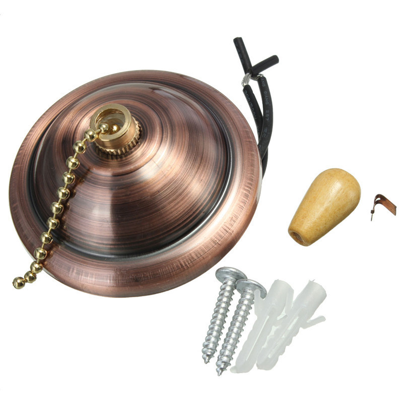 1vnt Universalus lubų pakabinamas ventiliatoriaus sieninis šviestuvas, ištraukiamas grandinės jungiklis, lizdo lempos laikiklis 3A AC125-250V atrama