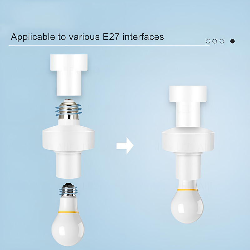 100-240 V lizdo E27 keitiklis su PIR judesio jutikliu ampule LED E27 lempos pagrindo intelektualiosios lemputės jungiklis