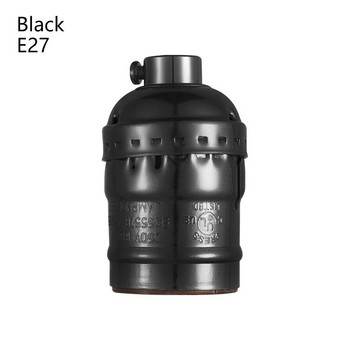 E27 Държач за крушка Лампа Shell Адаптер за таванно осветление Ретро реколта Edison кабел Алуминиева обвивка Висулка Гнездо за осветление