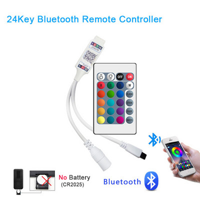 LED IR 24 πλήκτρα 44 πλήκτρα Ελεγκτής Bluetooth Music Led Controller Dimmer LED Lights IR Remote DC12V For RGB Χριστουγεννιάτικη ταινία LED