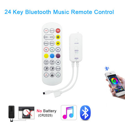 LED IR 24 πλήκτρα 44 πλήκτρα Ελεγκτής Bluetooth Music Led Controller Dimmer LED Lights IR Remote DC12V For RGB Χριστουγεννιάτικη ταινία LED