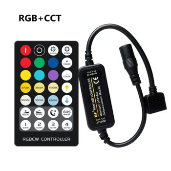 Контролер за осветление на LED лента DC 5V 12V 24V 14 17 21 28 клавиша RF Дистанционно DIM CCT RGB RGBW RGB+CCT 2 3 4 5 6 Pin Mini Lamp Tape Dimmer