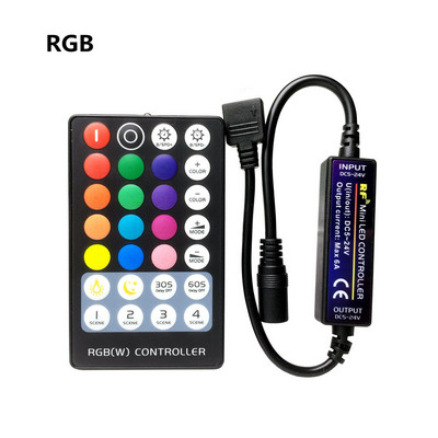 LED Strip Light Controller DC 5V 12V 24V 14 17 21 28 Keys RF Remote DIM CCT RGB RGBW RGB+CCT 2 3 4 5 6 Pin Mini Lamp Tape Dimmer