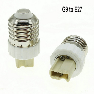 Lempos laikiklio keitikliai GU10 / G4 / G9 / MR16 / B22 / E14 į E27, E27 / GU10 / G9 į E14 Lempos pagrindas.