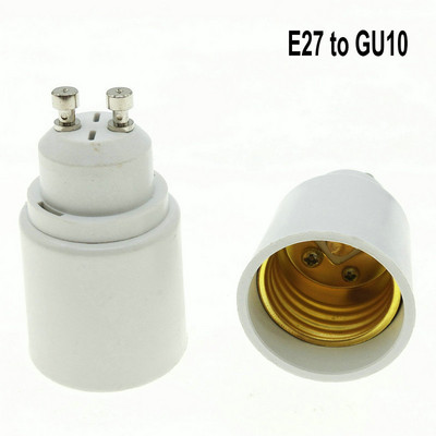 Lempos laikiklio keitikliai GU10 / G4 / G9 / MR16 / B22 / E14 į E27, E27 / GU10 / G9 į E14 Lempos pagrindas.