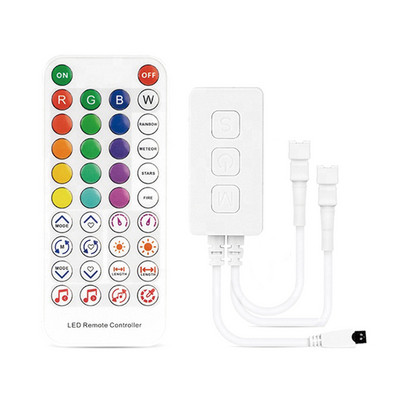 SP611E nutikas RGB-kontroller Bluetoothi muusikarakendus IR38 võti Kaugjuhtimispult WS2811/2812B jaoks Adresseeritav LED RGB lindiriba DC5V-24V