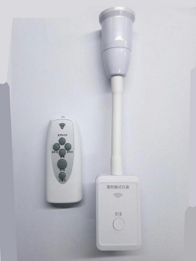 E27 LED kaugjuhtimispuldiga pistikupesa lambihoidja valgustusalus, 3 taseme heleduse reguleerimine öövalguslambi jaoks ilma valgusallikata