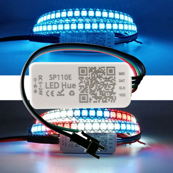 DC5-24V SP110E Mini Led Controller Bluetooth APP Smart Pixel Light For 3Pin WS2811 WS2812b SK6812 5050 RGB RGBW Πλήρης έγχρωμη ταινία