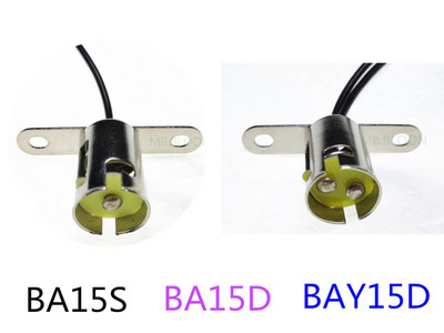 BA15S BA15D BAY15D lámpatartó BA15 Egyérintkezős 15mm-es talp Kétérintkezős BA15D Lámpatartó magas alsó oldal