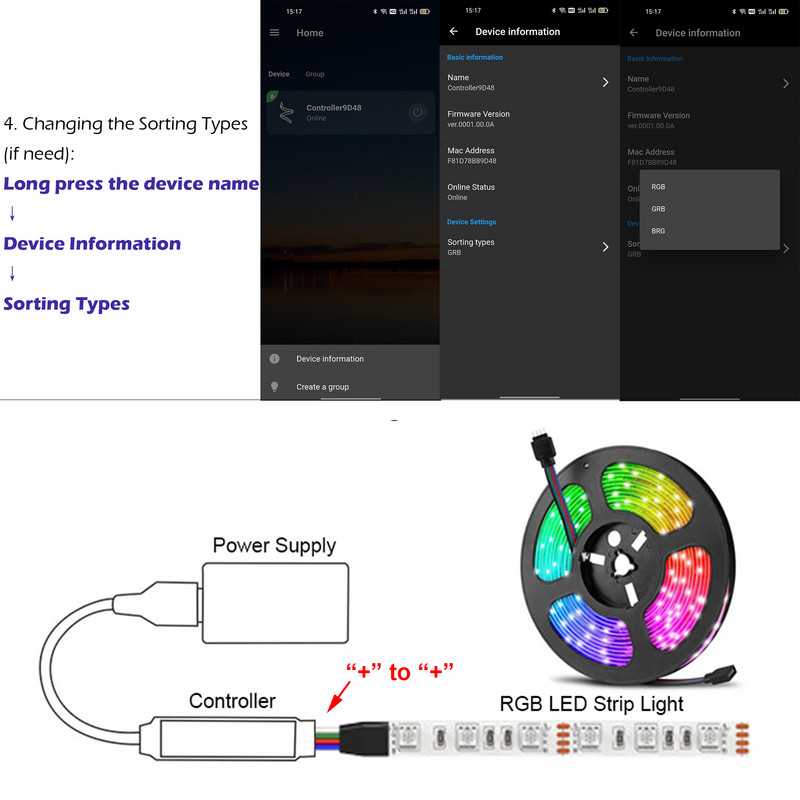 Mini LED RGB Strip Light Ελεγκτής Bluetooth Wireless Smart APP Control Dimmer για DC 5V 12V 24V RGB φώτα ταινίας Δωρεάν αποστολή