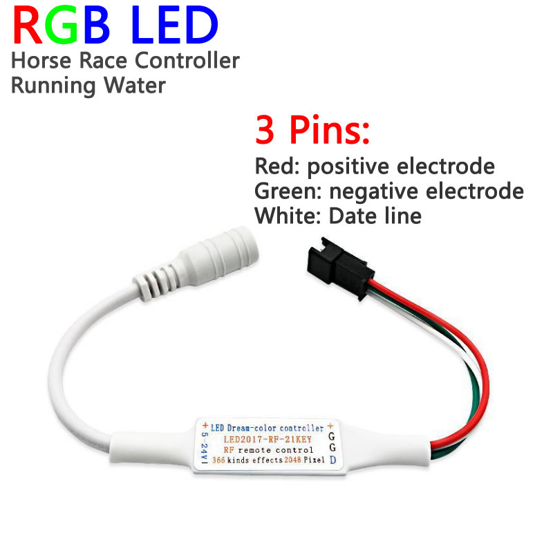 LED RGB конни надбягвания Дистанционно управление и приемник Течаща вода Осветление дистанционно Модул RF DC 12V 5V 24V за RGB лентови светлини