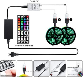 44 клавиша led IR RGB контролер кутия за управление на светлината компютър 12V за SMD5050/2835 LED ленти Светлини интелигентен дом Дистанционно Безжичен димер