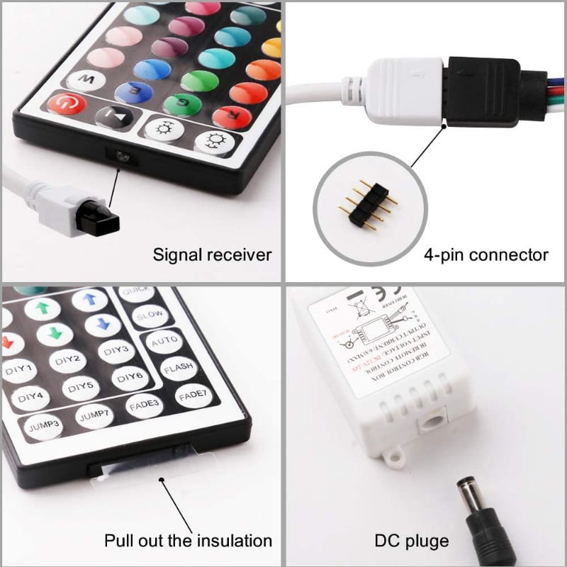 Cutie de control al luminii controler led IR RGB cu 44 de taste pc 12V pentru bandă LED SMD5050/2835 pentru casă inteligentă Dimmer fără fir de la distanță