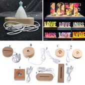 Ručne vyrobený drevený obdĺžnikový okrúhly oválny tvar LED displeja, živicový umelecký ornament, drevený nočný osvetlený stojan, remeslá K0V