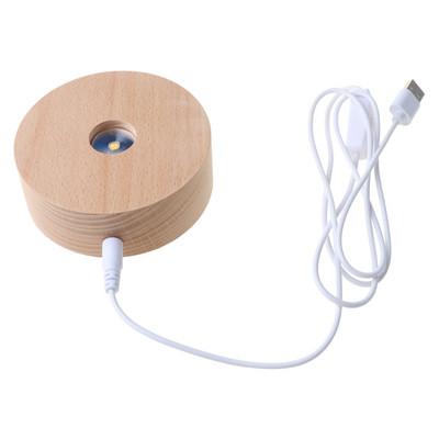 Ručne vyrobený drevený obdĺžnikový okrúhly oválny tvar LED displeja, živicový umelecký ornament, drevený nočný osvetlený stojan, remeslá K0V