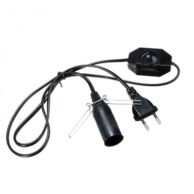 Cablu de alimentare de 1,8 m Sârmă cu întrerupător reglabil Clip metalic E14 Soclu pentru lămpi Suport lămpi suspendate Cablu cu priză UE pentru lămpi cu sare de rocă