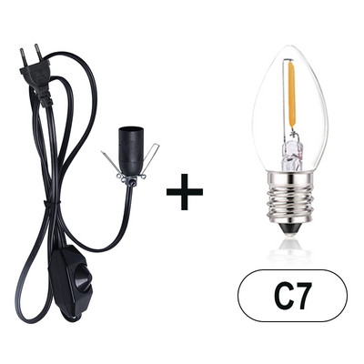 Cablu de alimentare de 1,8 m Sârmă cu întrerupător reglabil Clip metalic E14 Soclu pentru lămpi Suport lămpi suspendate Cablu cu priză UE pentru lămpi cu sare de rocă