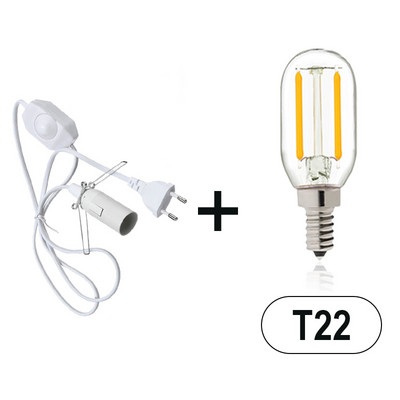 Cablu de alimentare de 1,8 m Sârmă cu întrerupător reglabil Clip metalic E14 Soclu pentru lămpi Suport lămpi suspendate Cablu cu priză UE pentru lămpi cu sare de rocă