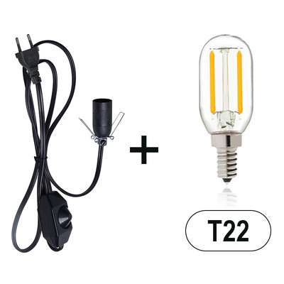 Cablu de alimentare de 1,8 m Sârmă cu întrerupător reglabil Clip metalic E14 Soclu pentru lămpi Suport lămpi suspendate Cablu cu priză UE pentru lămpi cu sare de rocă