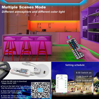 Bluetooth Music Led Controller 24 πλήκτρα LED IR 44 Keys Controller Dimmer LED Lights IR Remote DC12V For RGB Χριστουγεννιάτικη ταινία LED